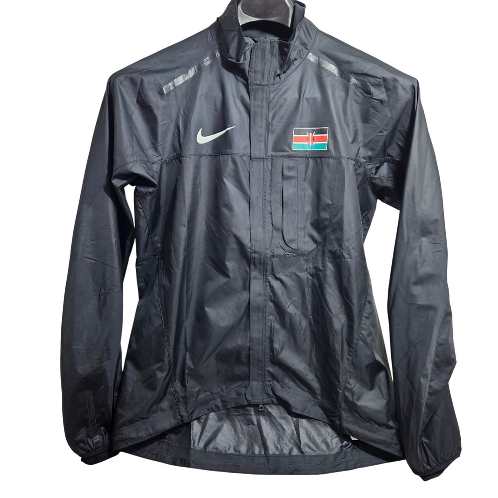Nike Windbreaker Jacket Medium Black Kenya National Team Running 441245-010
